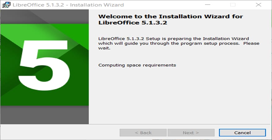 Software installation e.g. LibreOffice
